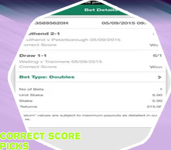 Typersi correct score